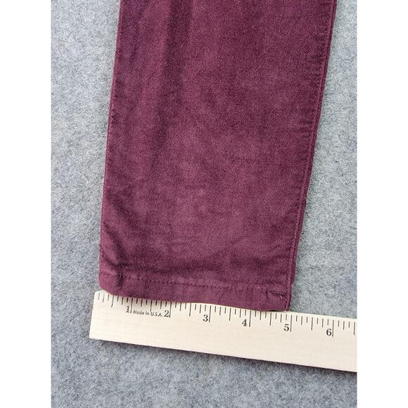 True Religion Jeans Womens 27 Burgundy Jennie Midrise Velveteen Skinny Stretch - Picture 13 of 16